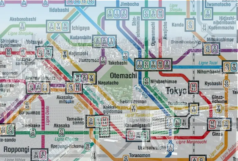 Mappa della metropolitana di Tokyo